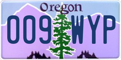 OR license plate 009WYP