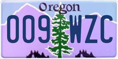 OR license plate 009WZC