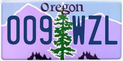 OR license plate 009WZL
