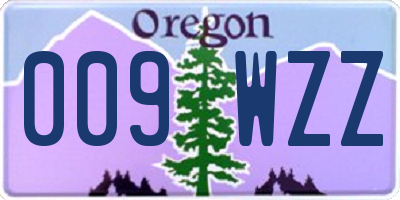 OR license plate 009WZZ