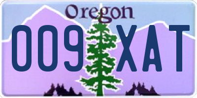OR license plate 009XAT