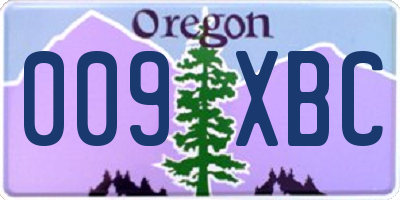 OR license plate 009XBC