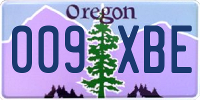 OR license plate 009XBE