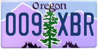 OR license plate 009XBR