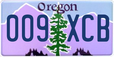 OR license plate 009XCB