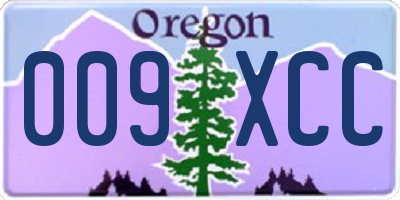 OR license plate 009XCC