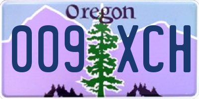 OR license plate 009XCH