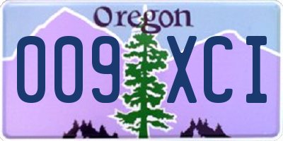 OR license plate 009XCI