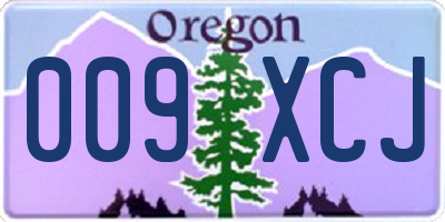 OR license plate 009XCJ