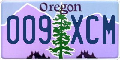 OR license plate 009XCM