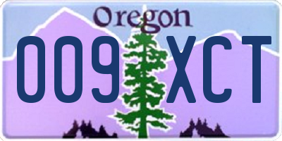 OR license plate 009XCT