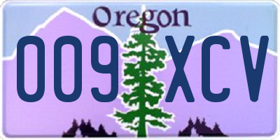 OR license plate 009XCV