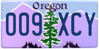 OR license plate 009XCY