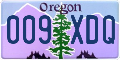 OR license plate 009XDQ
