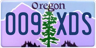 OR license plate 009XDS