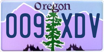 OR license plate 009XDV