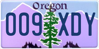 OR license plate 009XDY