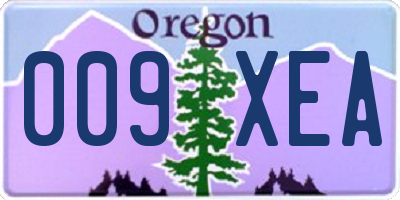 OR license plate 009XEA