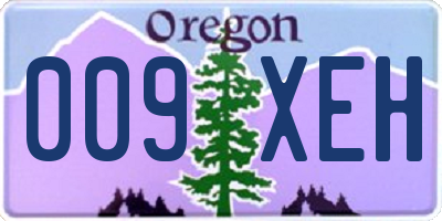 OR license plate 009XEH