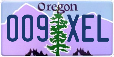 OR license plate 009XEL