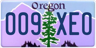 OR license plate 009XEO