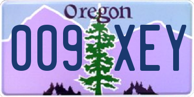 OR license plate 009XEY