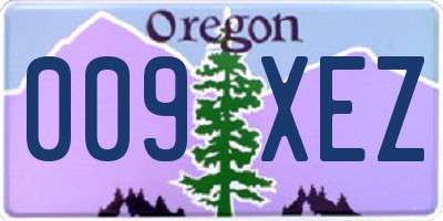OR license plate 009XEZ