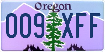 OR license plate 009XFF