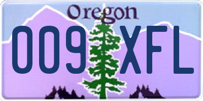 OR license plate 009XFL