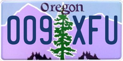 OR license plate 009XFU
