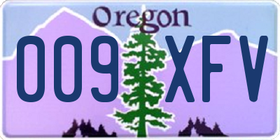OR license plate 009XFV