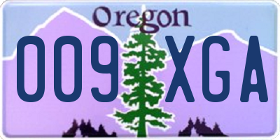OR license plate 009XGA