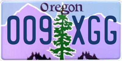 OR license plate 009XGG