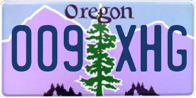 OR license plate 009XHG