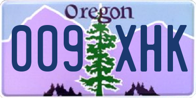OR license plate 009XHK