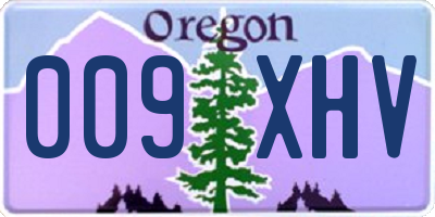 OR license plate 009XHV