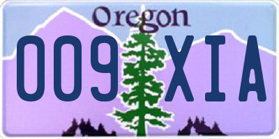 OR license plate 009XIA
