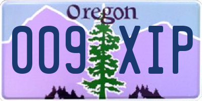 OR license plate 009XIP