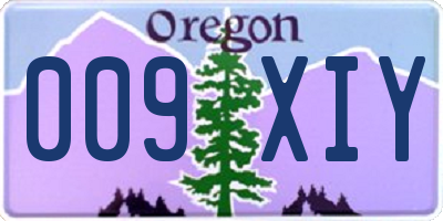 OR license plate 009XIY