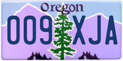 OR license plate 009XJA
