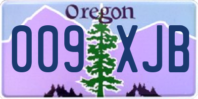 OR license plate 009XJB