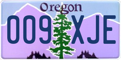 OR license plate 009XJE