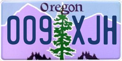 OR license plate 009XJH
