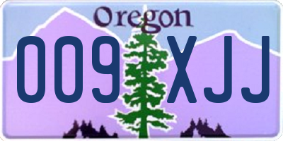 OR license plate 009XJJ