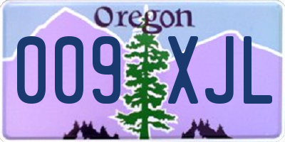 OR license plate 009XJL