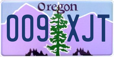 OR license plate 009XJT