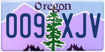 OR license plate 009XJV
