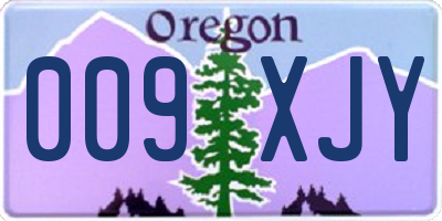 OR license plate 009XJY