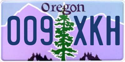 OR license plate 009XKH