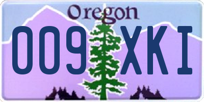 OR license plate 009XKI